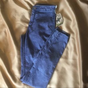 Acid Wash Blue Ankle Jeans